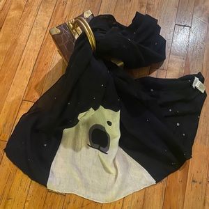 KATE SPADE 100% WOOL SNOW BEAR Scarf LOVELY LUX FLAWED
